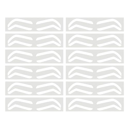Moxeupon Airbrush Brow Mapping Guide Sticker, Airbrush Augenbrauenformungsaufkleber,Brow -Mapping -Aufkleber | 10 Paare Hilfsstreifen, Briefmarkenschale, Klebstoff, wasserdichte Augenbrauenschutzfilm von Moxeupon