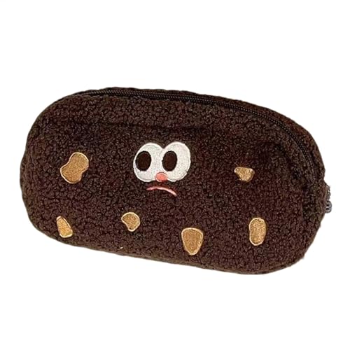 Moxeupon Cookie Bleistifttasche, süße Bleistiftkoffer,Niedlicher Soft Cookie Bleistift Organizer Case - Tragbare Briefpapierversorgung, Schulspeicher mit großer Kapazität für Jugendliche und Schüler von Moxeupon