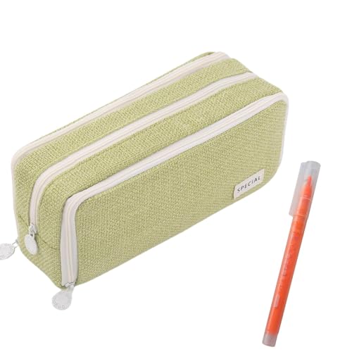 Moxeupon Federmäppchen, Schreibwarentasche, Federmäppchen - Stiftetui mit 3 Fächern,Federmäppchen zur Aufbewahrung von Schreibwaren für Klassenzimmer, Wohnheim, Schule, Büro von Moxeupon