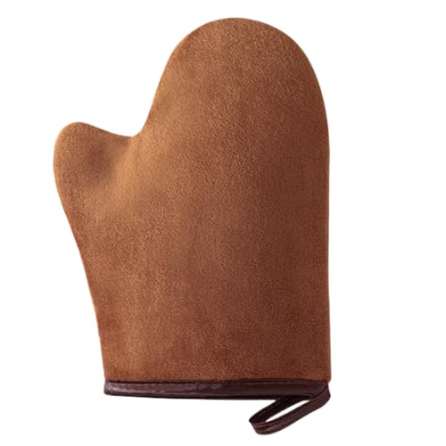 Moxeupon Selbstbräunungs-Handschuh | Selbstbräuner-Handschuh - Maschinenwaschbar & Wiederverwendbar Flock Applikator Mit Daumen Für Frauen Spray Lotion Mousse Gesicht & Körper von Moxeupon