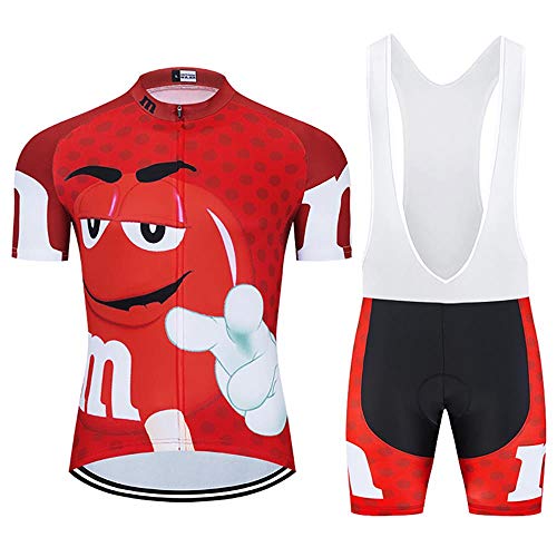 Moxilyn Herren Radtrikot Set, Atmungsaktiv Quick-Dry Kurzarm Radsport-Shirt +20D Gel Shorts von Moxilyn