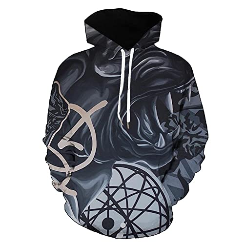Moxilyn 3D Anime Hoodies Pullover Graffiti-Mix Erwachsene Kapuzenpulli Langarm Print Stereoskopischer Hoodie für Männer Frauen von Moxilyn