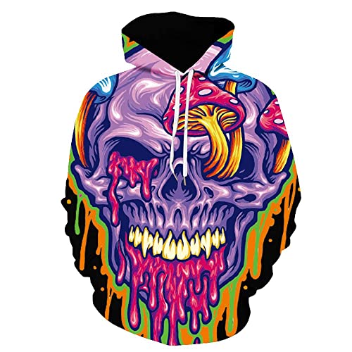 Moxilyn 3D Anime Hoodies Pullover Graffiti-Mix Erwachsene Kapuzenpulli Langarm Print Stereoskopischer Hoodie für Männer Frauen von Moxilyn