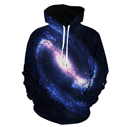 Moxilyn 3D Anime Hoodies Pullover Sternengalaxie Erwachsene Kapuzenpulli Langarm Print Stereoskopischer Hoodie für Männer Frauen von Moxilyn