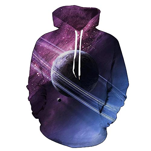 Moxilyn 3D Anime Hoodies Pullover Sternengalaxie Erwachsene Kapuzenpulli Langarm Print Stereoskopischer Hoodie für Männer Frauen von Moxilyn