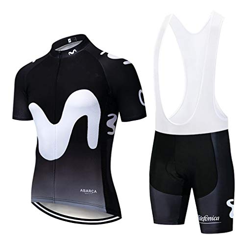 Moxilyn Fahrradtrikot Kurzarm Set für Herren Radtrikot T Shirt Radsport Radtrikot Set Fahrrad Trikot Kurzarm+Radhose mit 9D GEL,Ursprüngliche Gaze Radjacke und Radhose,Cycling Jersey Radtrikot von Moxilyn