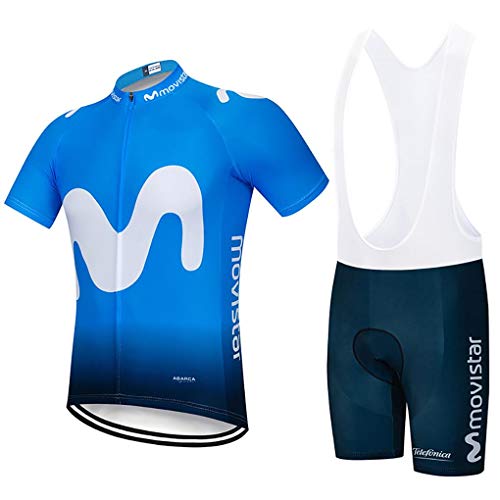 Moxilyn Fahrradtrikot Kurzarm Set für Herren Radtrikot T Shirt Radsport Radtrikot Set Fahrrad Trikot Kurzarm+Radhose mit 9D GEL,Ursprüngliche Gaze Radjacke und Radhose,Cycling Jersey Radtrikot von Moxilyn
