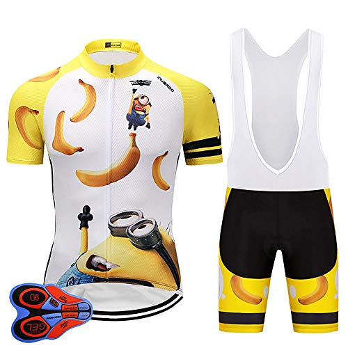 Moxilyn Fahrradtrikot Kurzarm Set für Herren Radtrikot T Shirt Radsport Radtrikot Set Fahrrad Trikot Kurzarm+Radhose mit 9D Gel,Ursprüngliche Gaze Radjacke und Radhose,Cycling Jersey Radtrikot von Moxilyn