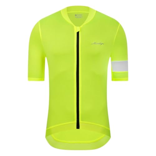 Moxilyn Herren Fahrrad Kurzarmtrikot MTB Radtrikot Kurzarm Rennrad Shirts Fahrradbekleidung 4 Taschen Full Zip mit 4 Taschen von Moxilyn