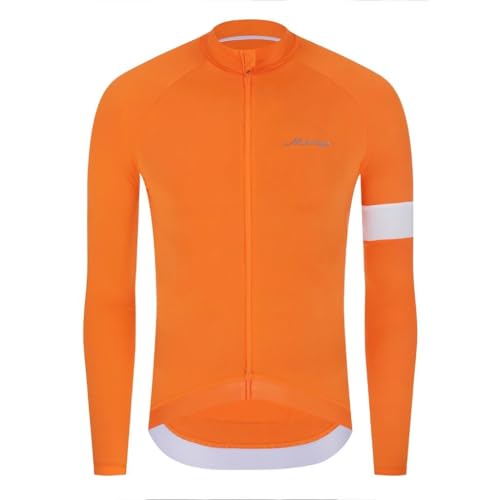 Moxilyn Winter Herren Radsport Trikots Langarm Thermo Fleece Kaltwetter Radfahren Jacken Warm Bike Tops Reißverschluss Tasche von Moxilyn