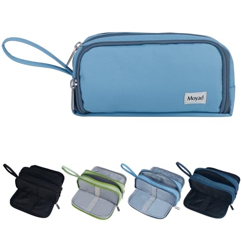 Moyad Federmäppchen Schwarz Federtasche Leinwand Schlampermäppchen Mit Reißverschluss Single Etui Federmappe Stiftemäppchen Organizer Für Teenager Mäppchen Jungen Mädchen Etui Schule Blau von Moyad