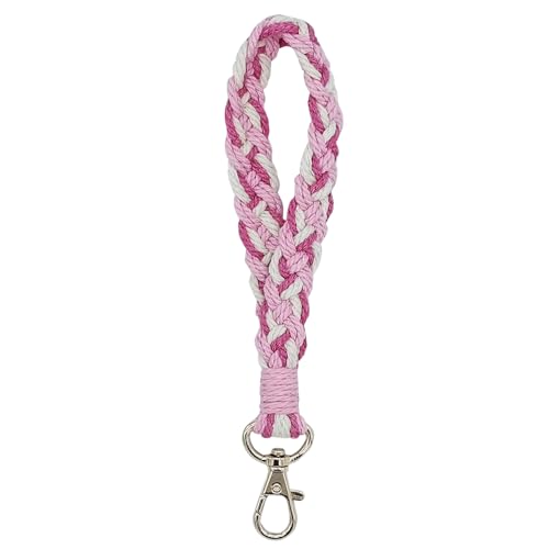 Moydolo Boho Makramee Schlüsselanhänger Armband Schlüsselband Schlüsselkette Handgelenk Lanyard für Frauen Mädchen von Moydolo
