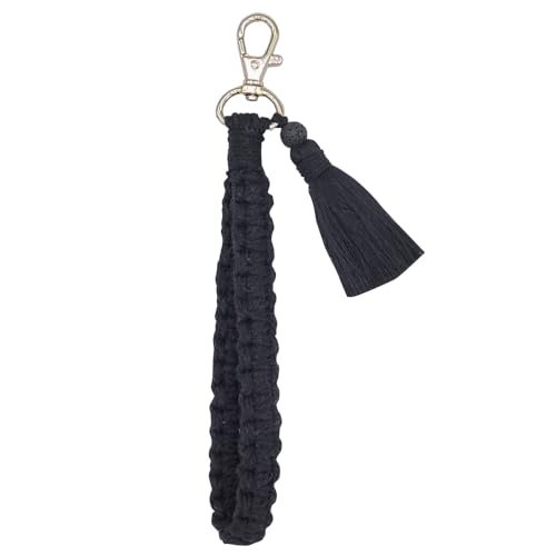 Moydolo Makramee Boho niedliche Schlüsselband Armband Schlüsselanhänger Schlüsselkette Handgelenk Lanyard für Frauen Mädchen von Moydolo