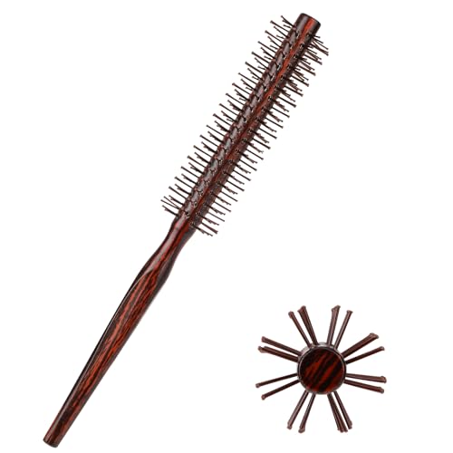 2,8 cm Klein Rundbürste Mini Haarbürste Rund Bart Bürste für Männer Wildschweinborsten Rollenbürste zum Föhnen Natürlichen Lockenbürste für Frauen, 21 cm 2,8 cm Klein Rundbürste Mini Haarbürste Rund Bart Bürste für Männer Wildschweinborsten Rollenbürste zum Föhnen Natürlichen Lockenbürste für Frauen, 21 cm von Mozeat Lens