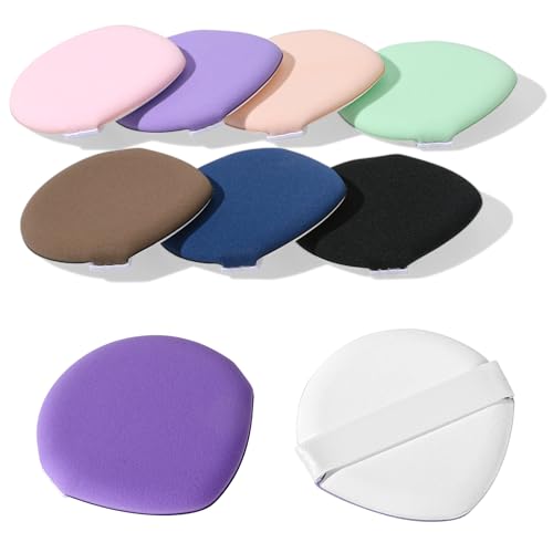 Mozeat Lens Mini Powder Puff, 7 Stück Runde Make-up Puderquaste Schwamm Luftpolster Mehrfarben Make-up-Kissen Nasses Trockenes Makeup Werkzeug für Foundation Concealer Tropfenmischung von Mozeat Lens
