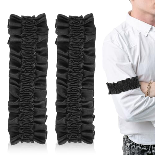Mozeat Lens 2 Stück Strumpfband Schwarz, Damen Garters Retro Gekräuselte ärmelhalter Elastische Strumpfband Beinabdeckung Männer Frauen Kostüm Zubehör Mozeat Lens 2 Stück Strumpfband Schwarz, Damen Garters Retro Gekräuselte ärmelhalter Elastische Strumpfband Beinabdeckung Männer Frauen Kostüm Zubehör von Mozeat Lens