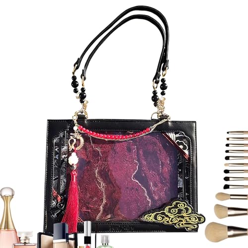 Mppchhn Retro Damen Handtasche | Tägliche Freizeittasche für den Stadtalltag | Ästhetische Umhängetasche für Reisen Urlaub Verabredungen Spaziergänge Einkäufe und Urlaubsfotos von Mppchhn