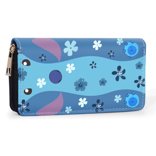 Mprocen Damen-Geldbörsen, Mädchen-Geldbörse, Kartenetuis und Geldorganizer mit mehreren Kartenfächern, Reißverschluss, blau, Reisebrieftasche von Mprocen