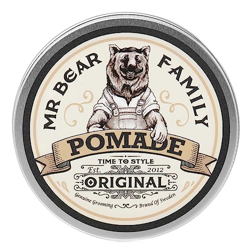 Hair Pomade for Men - Water Based Medium Hold Men Hair Styling Pomade Contains Volumizing Bentonit Clay - Texturizing Non Greasy Anti Schuppen Pomade For That Natural Healthy Shine - Original 100ml Hair Pomade for Men - Water Based Medium Hold Men Hair Styling Pomade Contains Volumizing Bentonit Clay - Texturizing Non Greasy Anti Schuppen Pomade For That Natural Healthy Shine - Original 100ml von Mr Bear Family