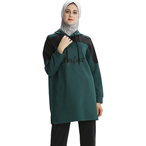 Mr Lin123 Muslimischer Frauen Trainingsanzug setzt islamischen Sweatsuit (L, Grün) von Mr Lin123