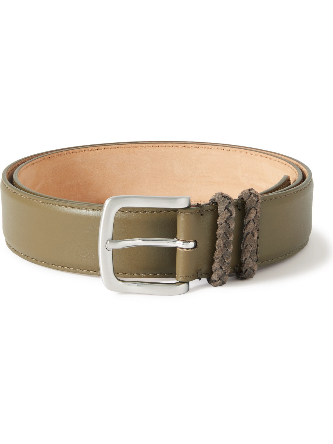Mr P. - 3.5cm Leather Belt - Men - Green - EU 110 von Mr P.
