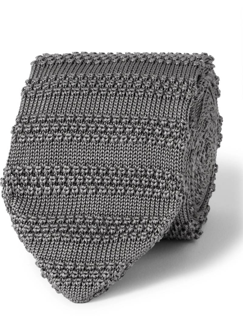 Mr P. - 7cm Knitted Silk Tie - Men - Gray von Mr P.