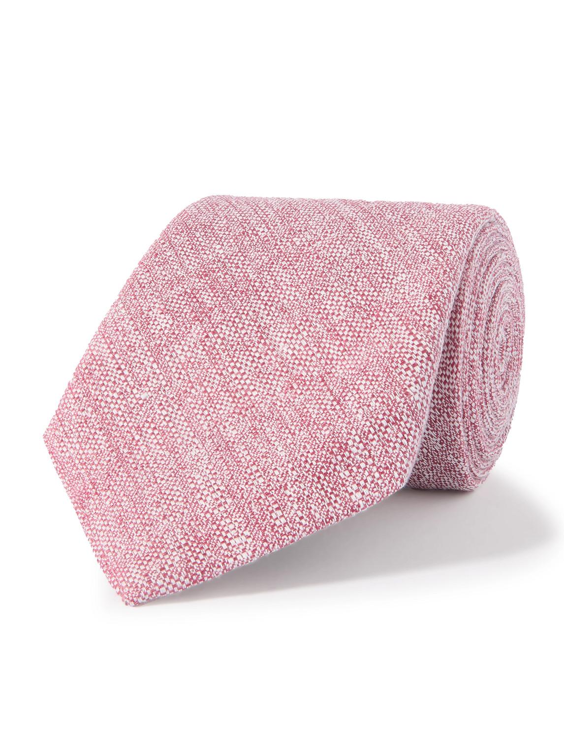 Mr P. - 7cm Linen Tie - Men - Pink von Mr P.