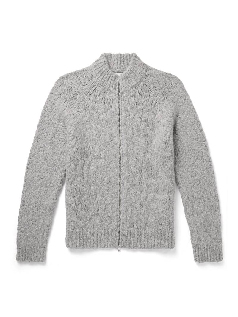 Mr P. - Alpaca-Blend Bouclé Zip-Up Cardigan - Men - Gray - L von Mr P.