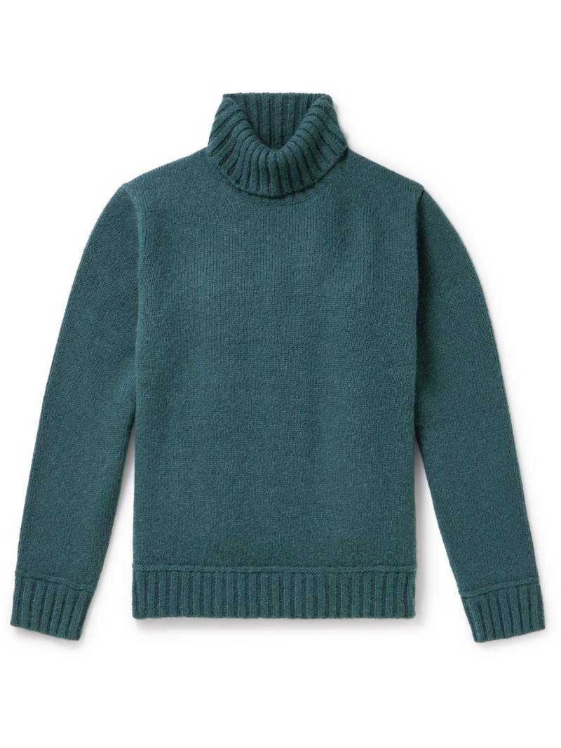 Mr P. - Alpaca-Blend Rollneck Sweater - Men - Blue - M von Mr P.