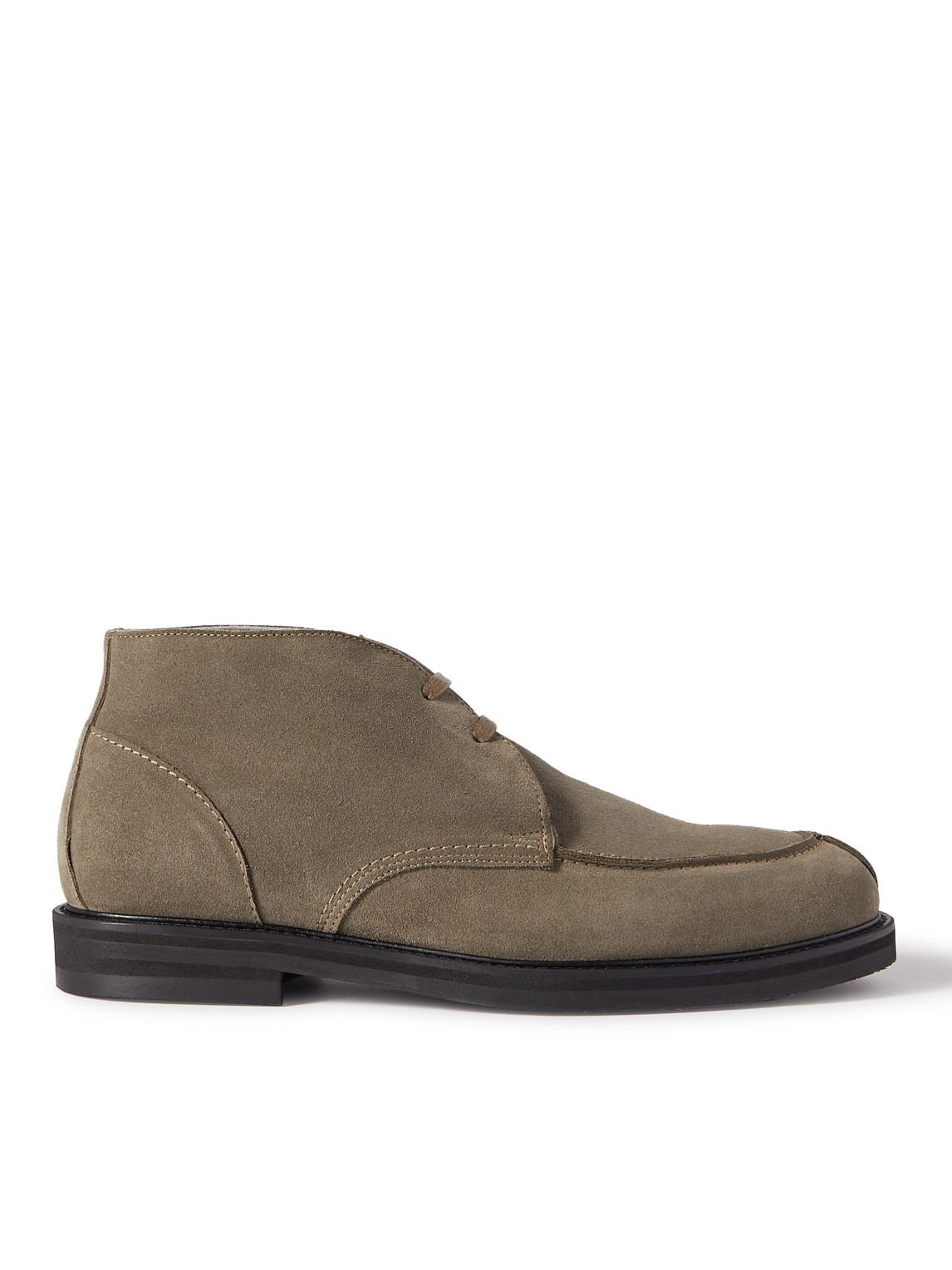 Mr P. - Andrew Split-Toe Shearling-Lined Waxed-Suede Chukka Boots - Men - Brown - UK 9.5 von Mr P.