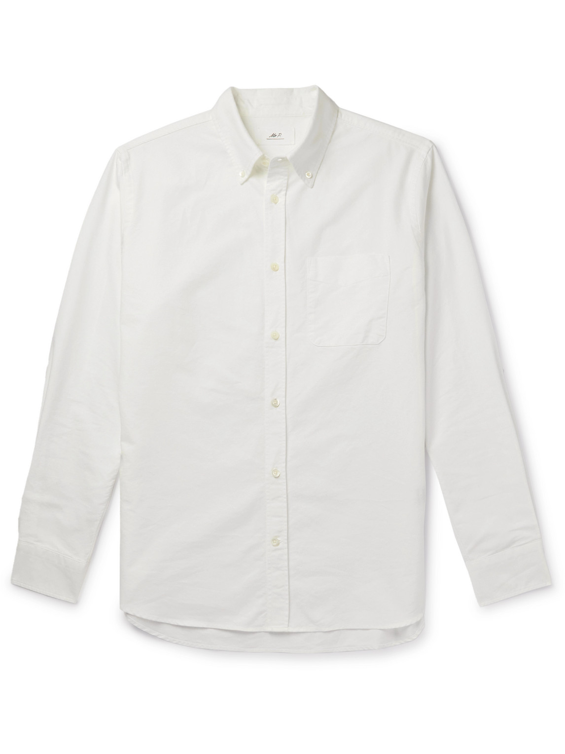 Mr P. - Button-Down Collar Cotton Oxford Shirt - Men - White - S von Mr P.