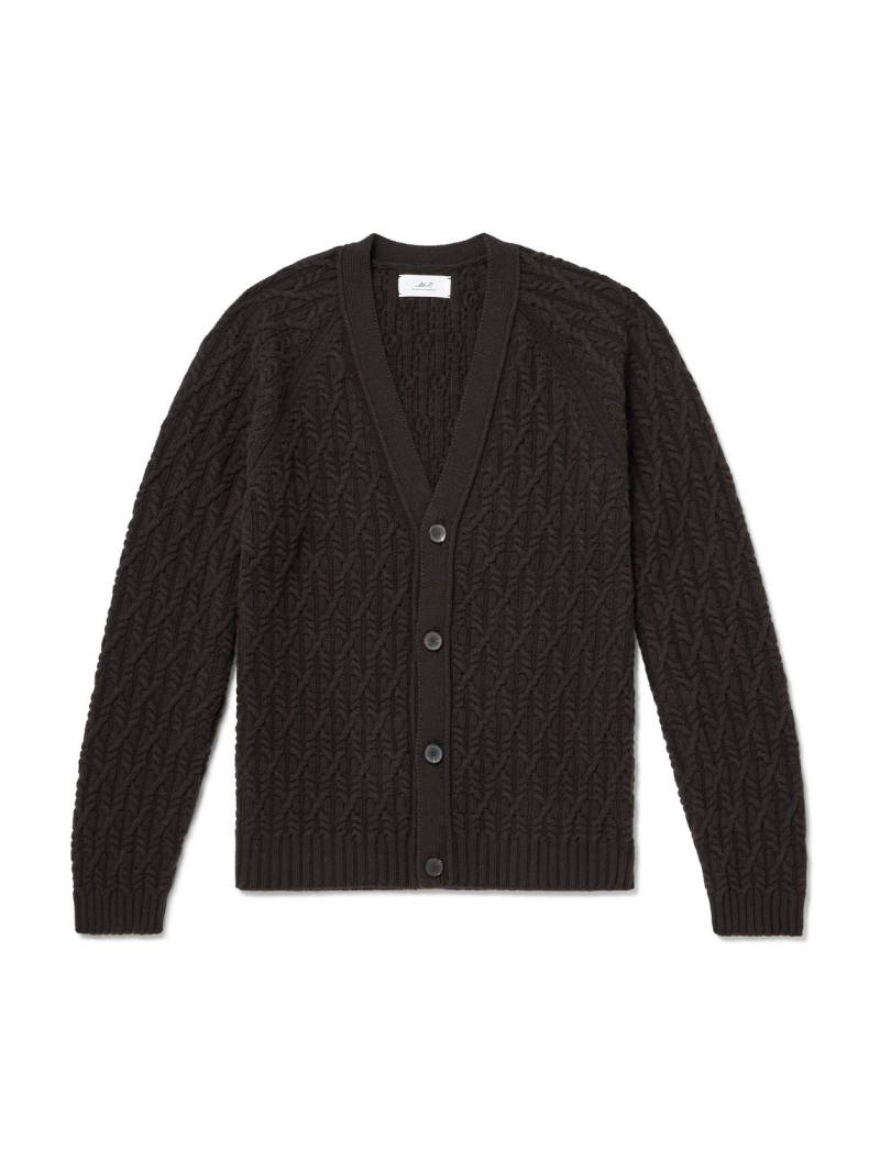 Mr P. - Cable-Knit Wool Cardigan - Men - Brown - XL von Mr P.