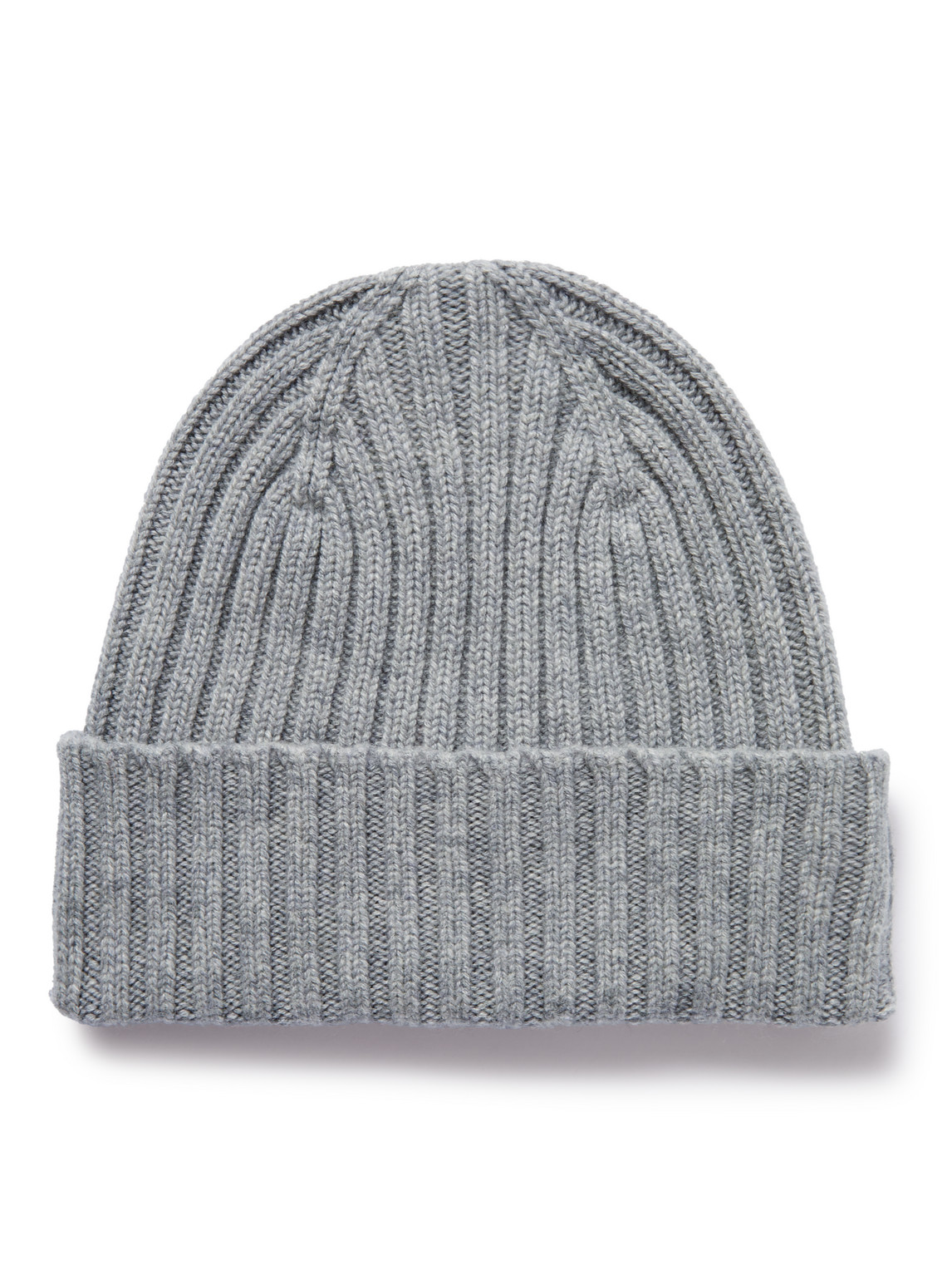 Mr P. - Cairn Ribbed Cashmere Beanie - Men - Gray von Mr P.