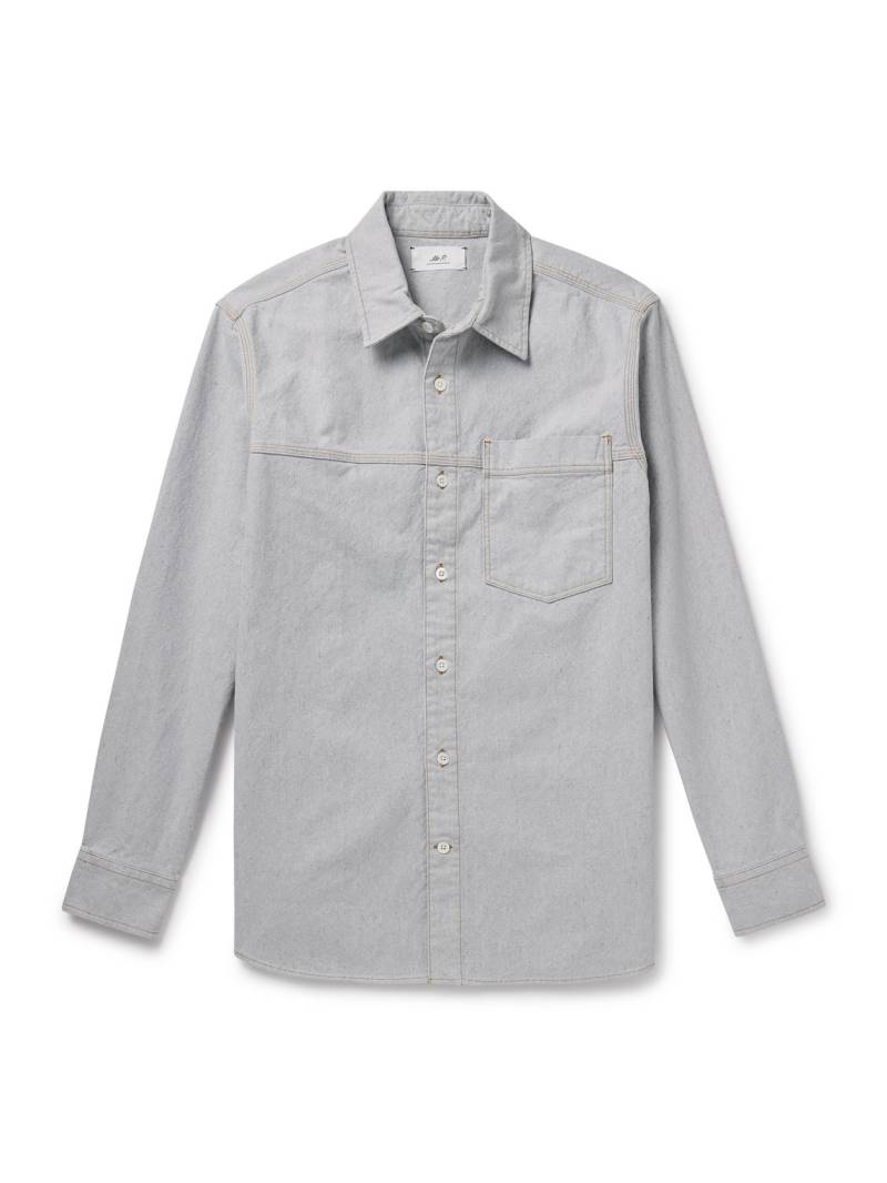 Mr P. - Canvas Overshirt - Men - Gray - L von Mr P.
