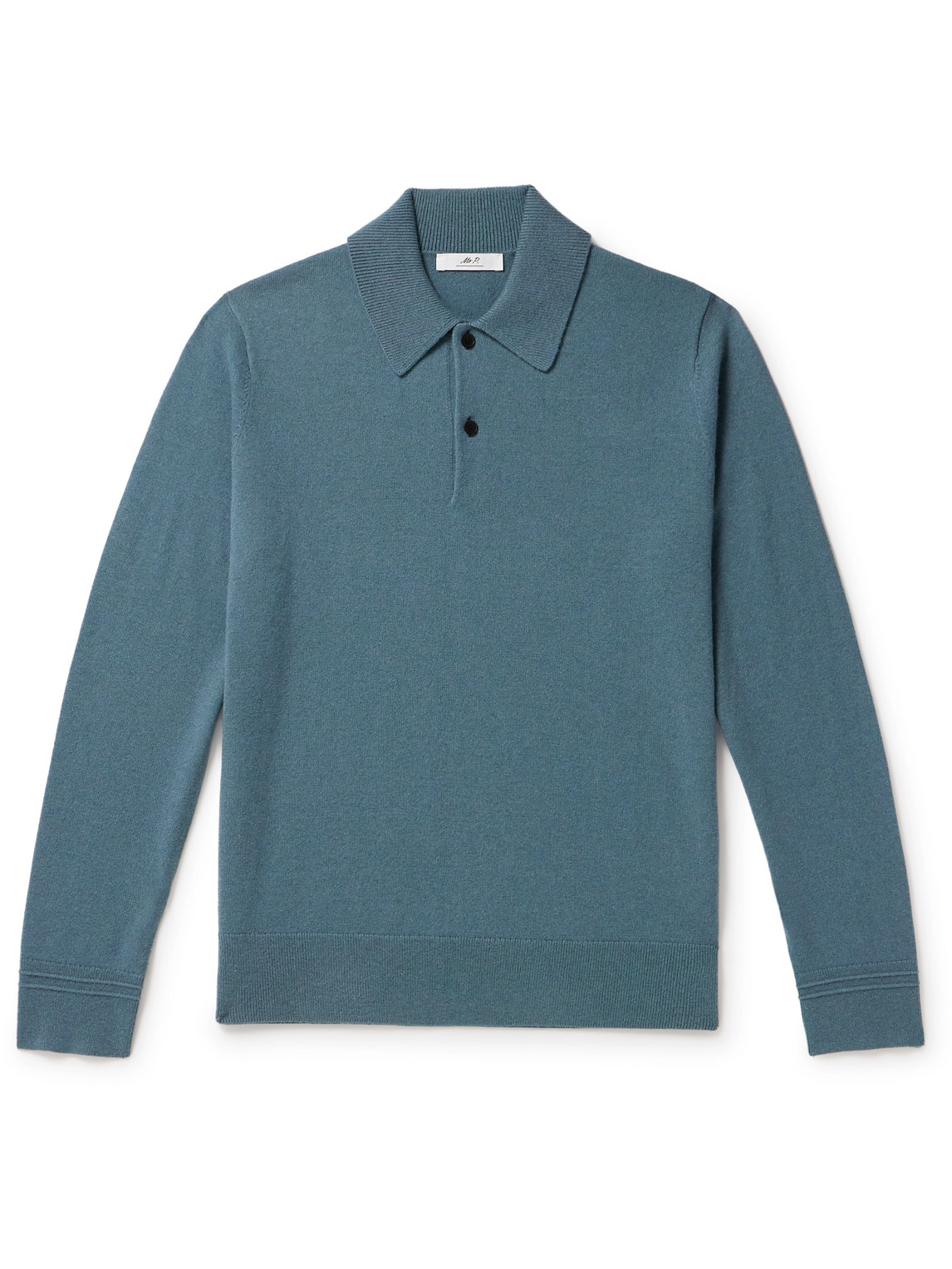 Mr P. - Cashmere Polo Shirt - Men - Blue - L von Mr P.