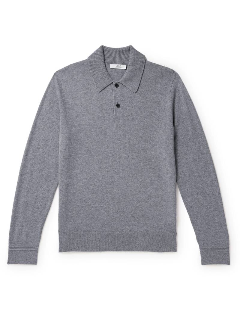 Mr P. - Cashmere Polo Shirt - Men - Gray - M von Mr P.