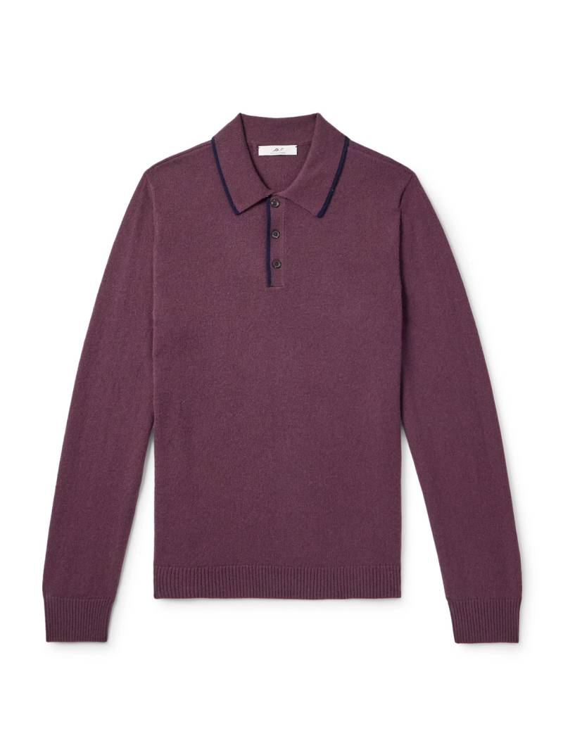 Mr P. - Cashmere Polo Sweater - Men - Purple - XS Mr P. - Cashmere Polo Sweater - Men - Purple - XS von Mr P.