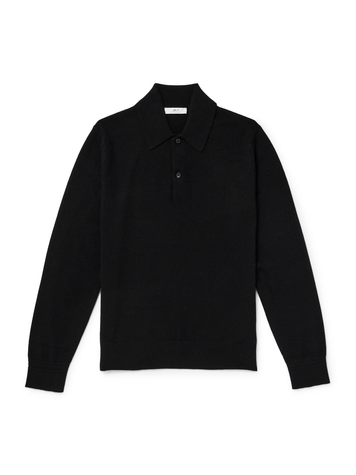 Mr P. - Cliff Cashmere Polo Shirt - Men - Black - S Mr P. - Cliff Cashmere Polo Shirt - Men - Black - S von Mr P.