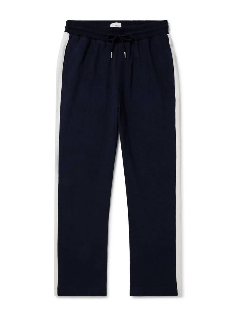Mr P. - Clubhouse Straight-Leg Striped Cotton-Blend Jersey Track Pants - Men - Blue - XS Mr P. - Clubhouse Straight-Leg Striped Cotton-Blend Jersey Track Pants - Men - Blue - XS von Mr P.