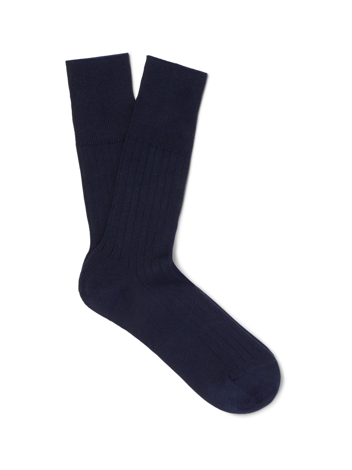 Mr P. - Cotton-Blend Socks - Men - Blue von Mr P.