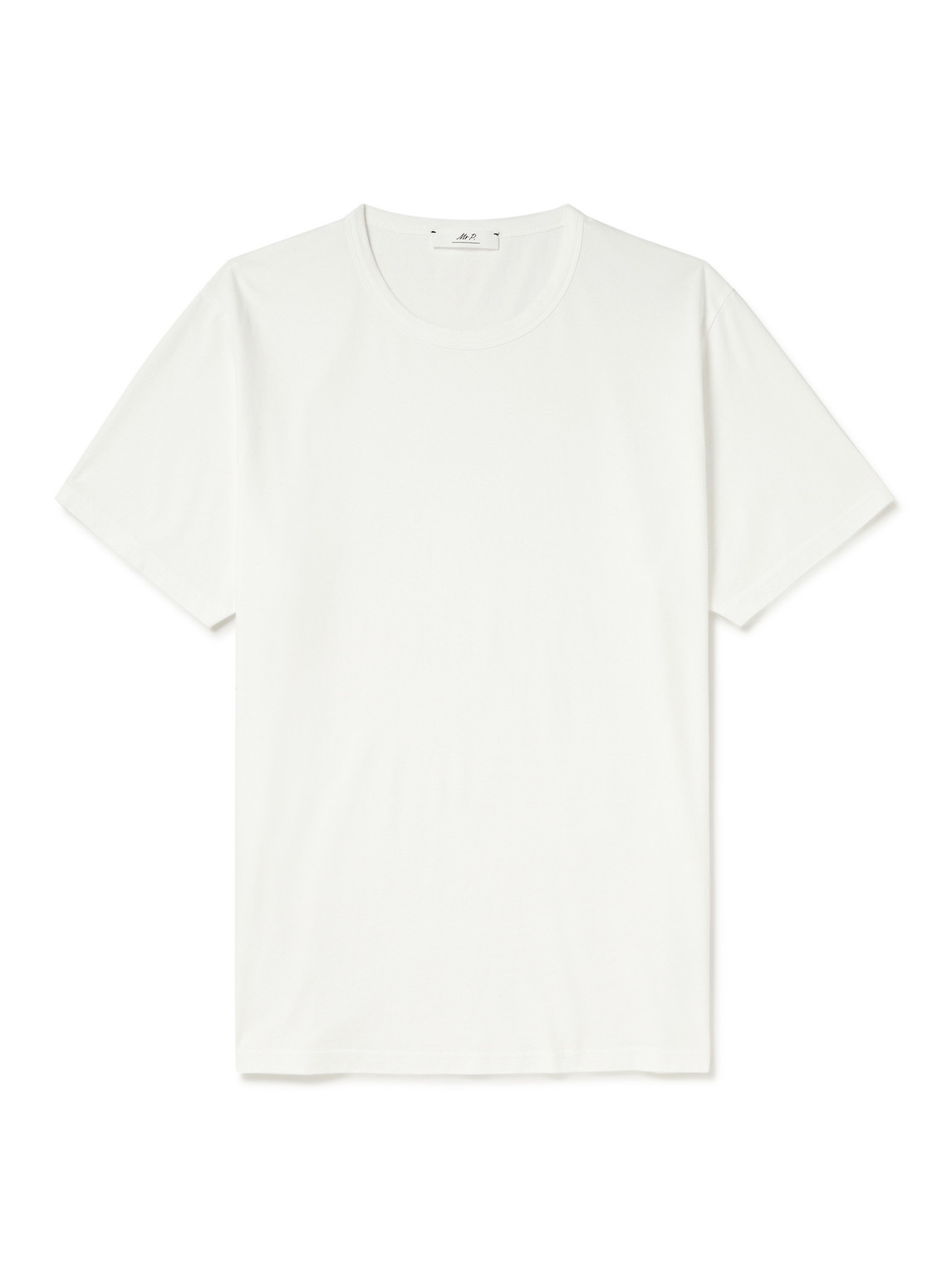Mr P. - Cotton-Jersey T-Shirt - Men - White - L von Mr P.