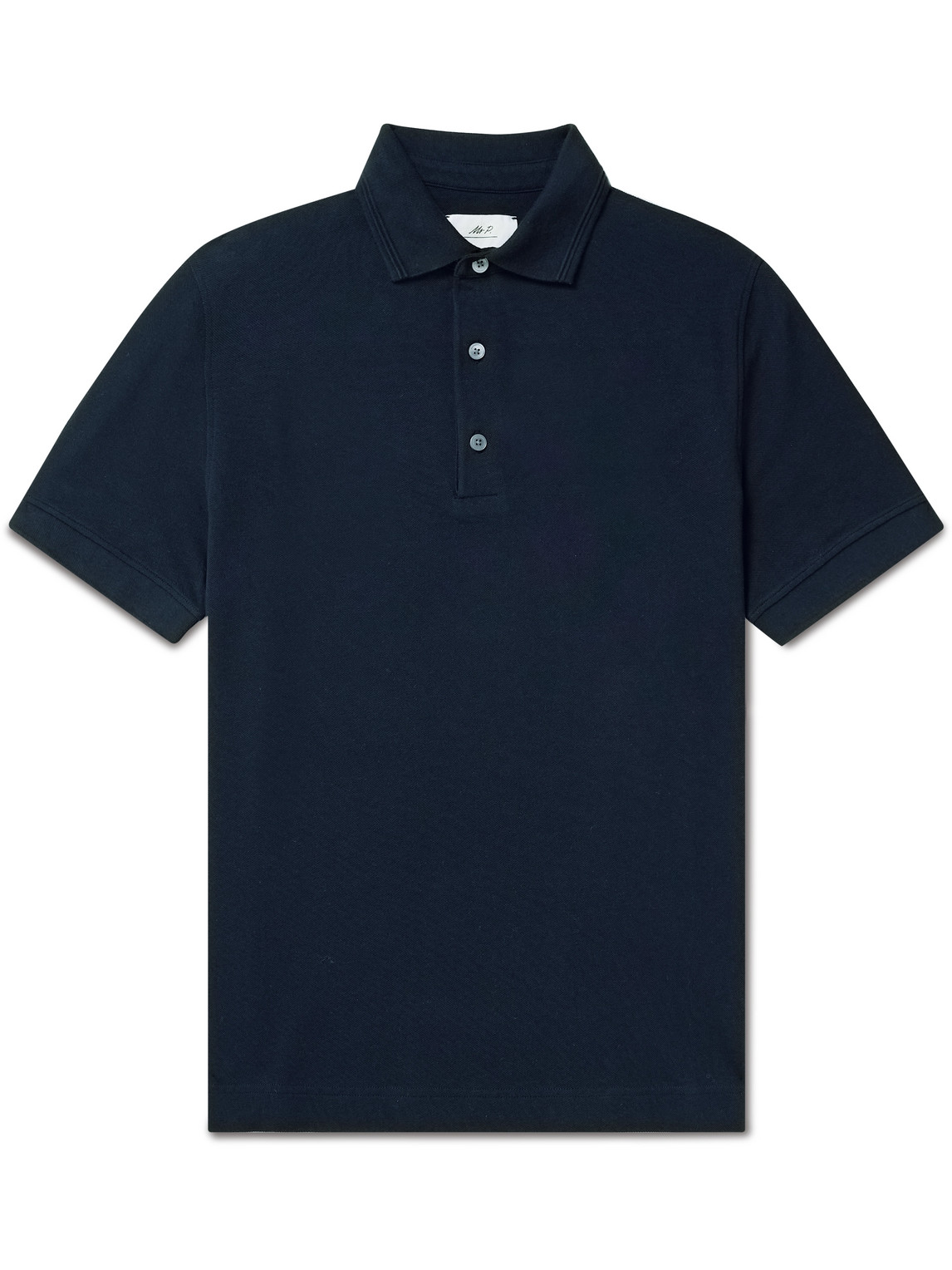 Mr P. - Cotton-Piqué Polo Shirt - Men - Blue - XS von Mr P.