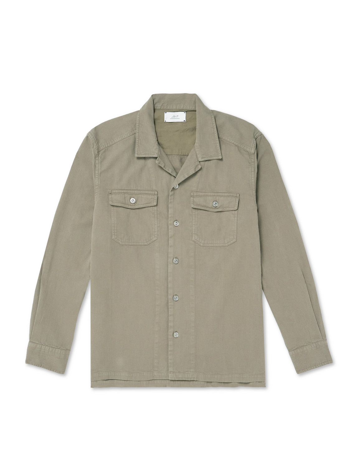 Mr P. - Cotton and Cashmere-Blend Corduroy Overshirt - Men - Green - XXL von Mr P.