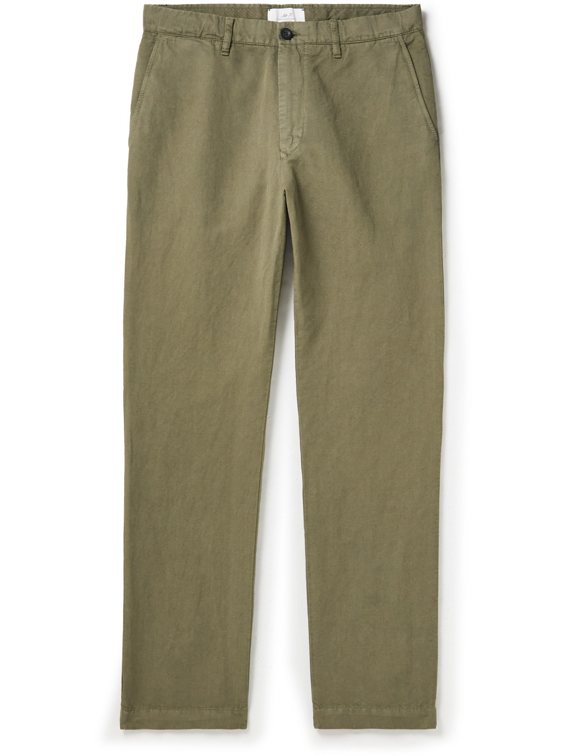 Mr P. - Cotton and Linen-Blend Twill Chinos - Men - Green - UK/US 28 von Mr P.