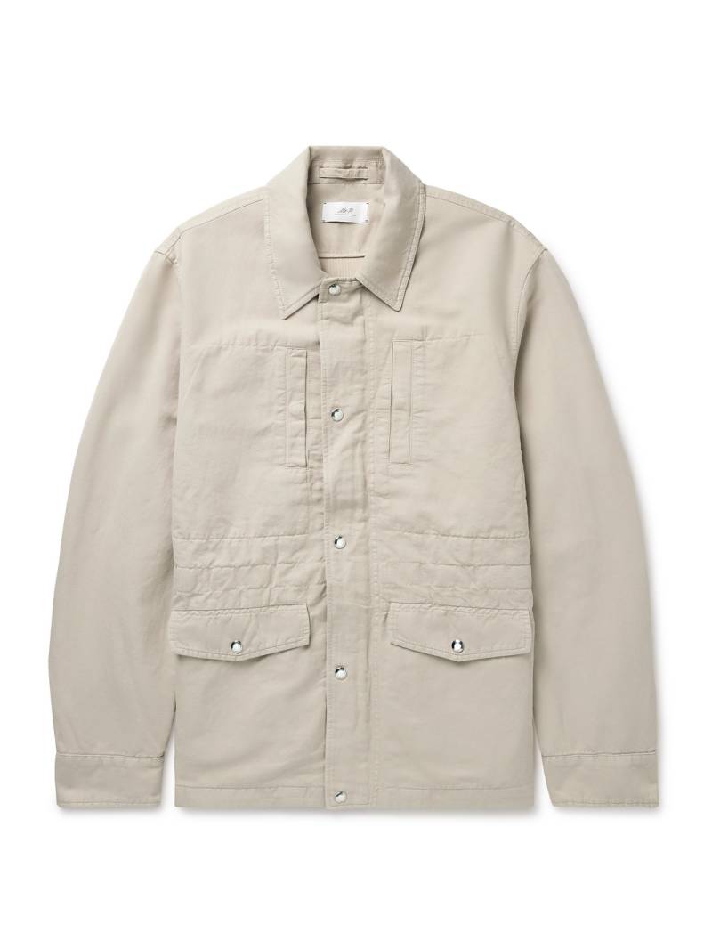 Mr P. - Cotton and Linen-Blend Twill Field Jacket - Men - Neutrals - S von Mr P.