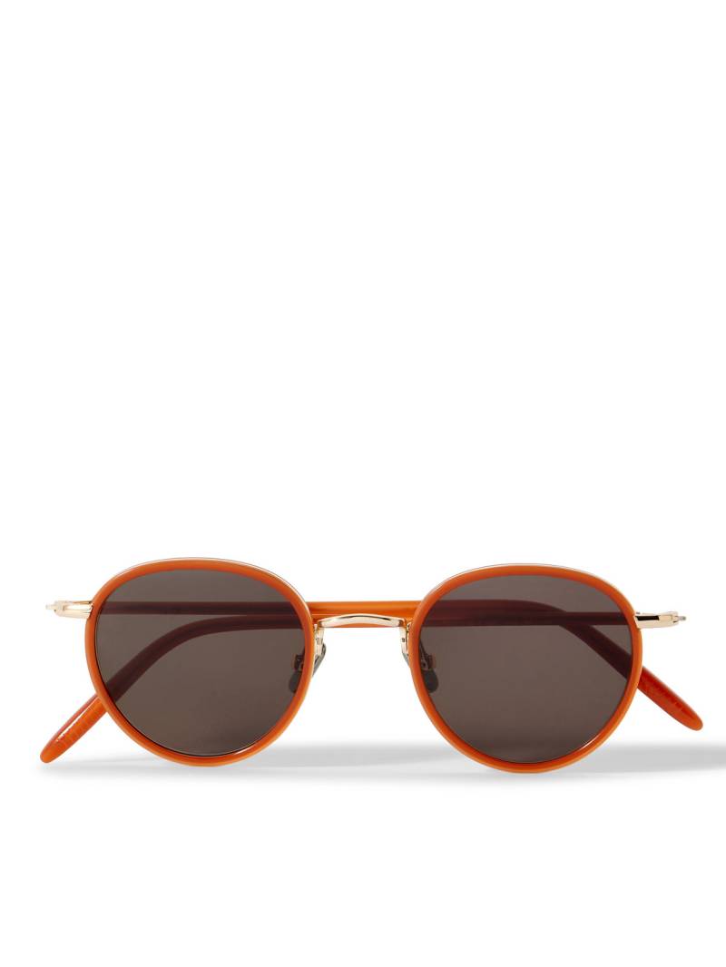 Mr P. - Cubitts Gifford Round-Frame Acetate and Gold-Tone Sunglasses - Men - Orange von Mr P.