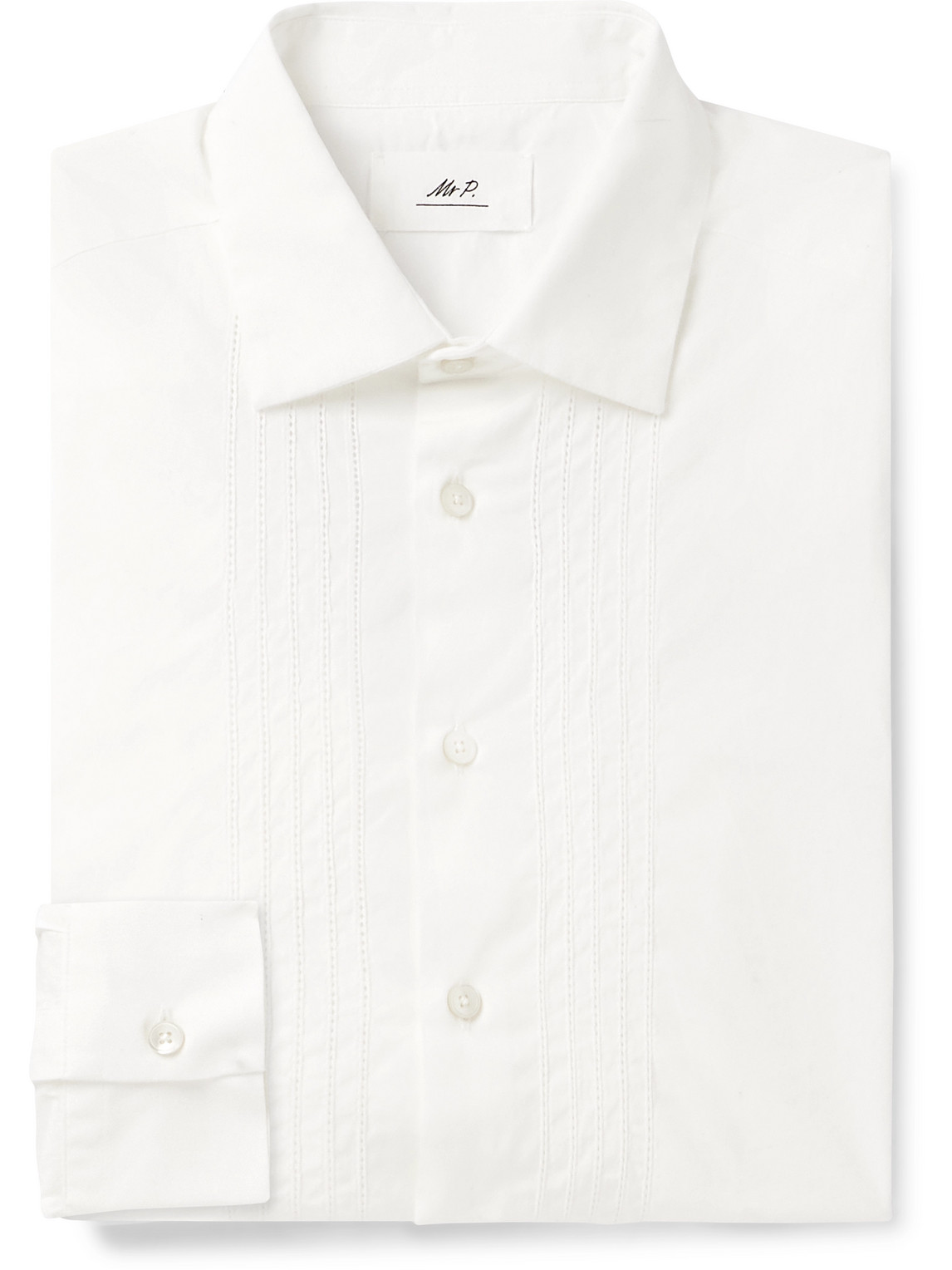 Mr P. - Cutaway-Collar Embroidered Cotton-Poplin Tuxedo Shirt - Men - White - XL Mr P. - Cutaway-Collar Embroidered Cotton-Poplin Tuxedo Shirt - Men - White - XL von Mr P.