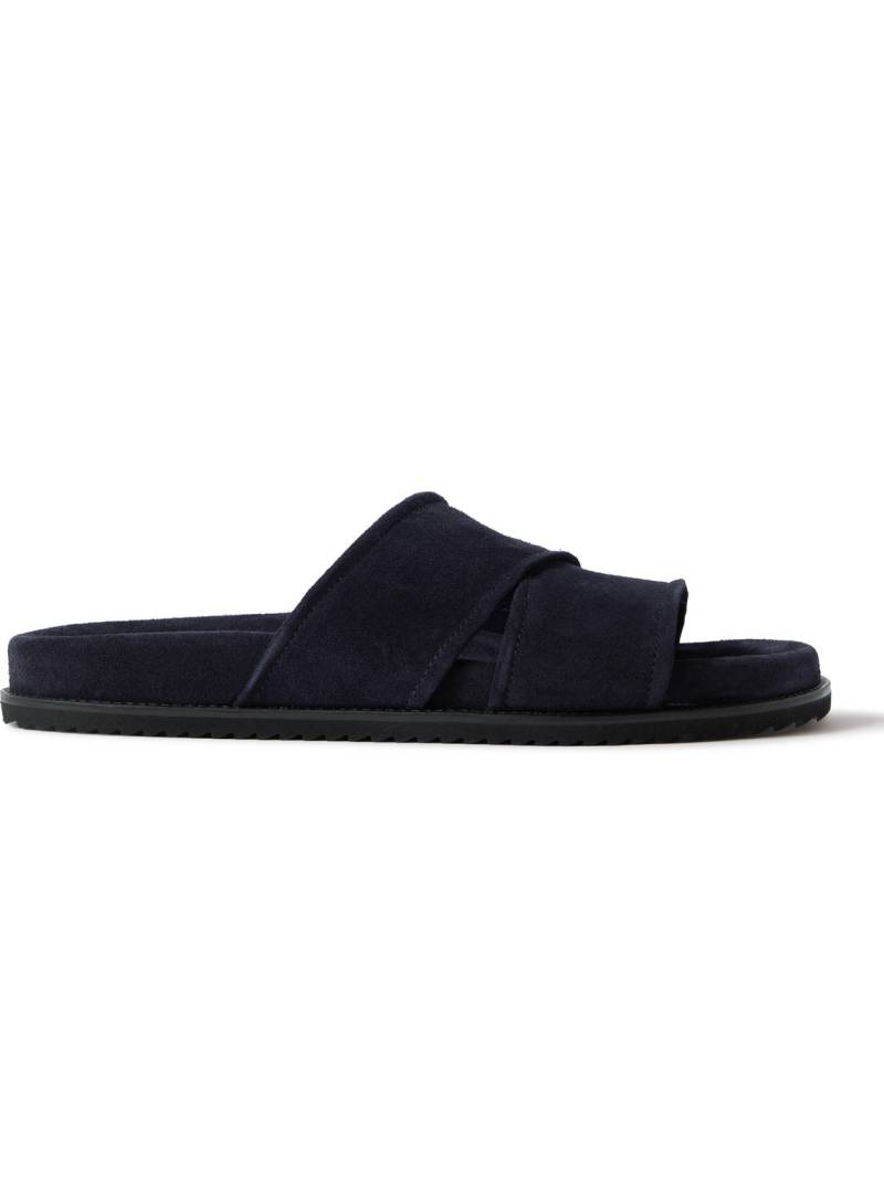 Mr P. - David Regenerated Suede by evolo® Sandals - Men - Blue - UK 8 von Mr P.