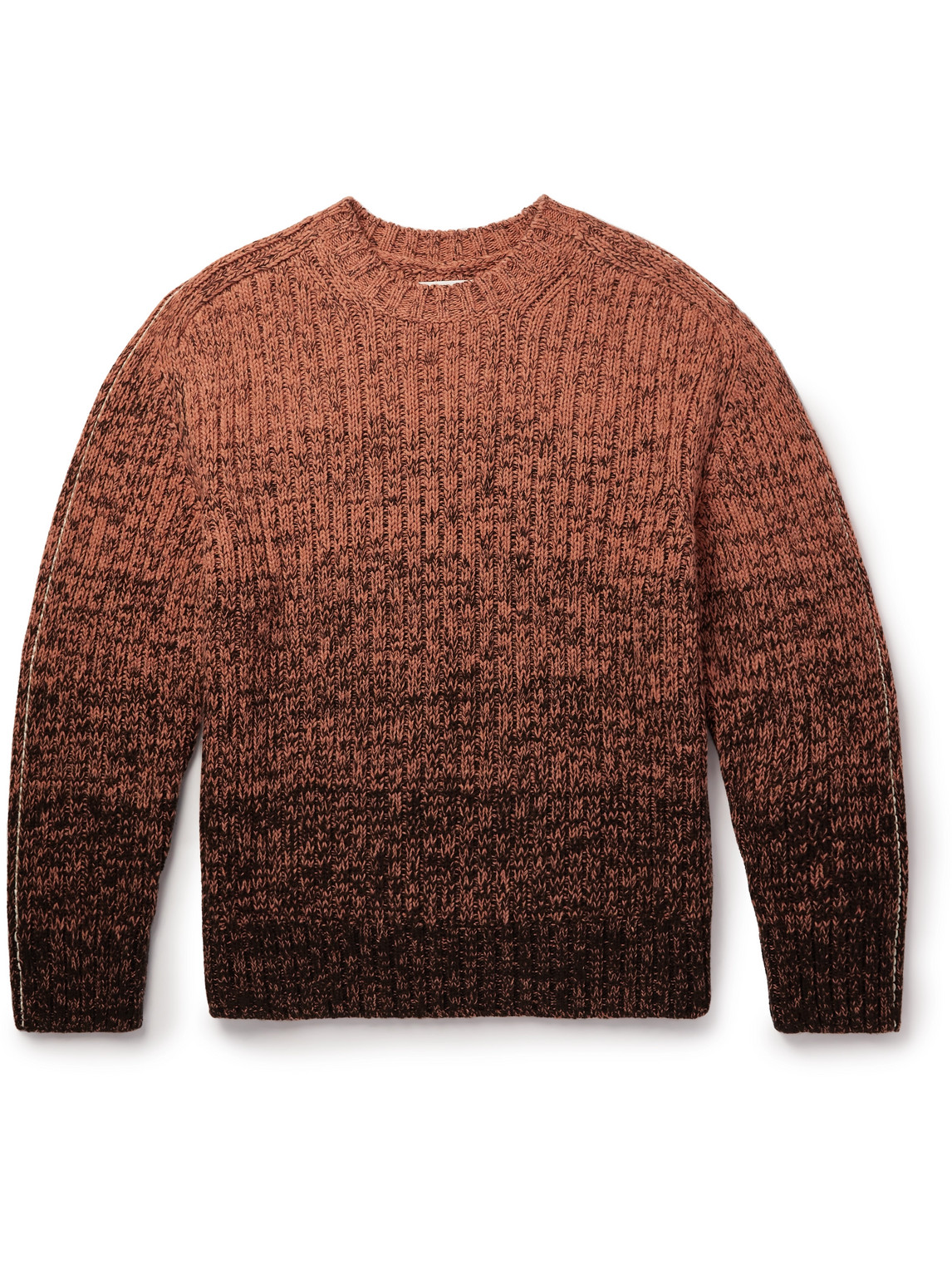 Mr P. - Dégradé Crocheted Cashmere and Wool-Blend Sweater - Men - Orange - M Mr P. - Dégradé Crocheted Cashmere and Wool-Blend Sweater - Men - Orange - M von Mr P.