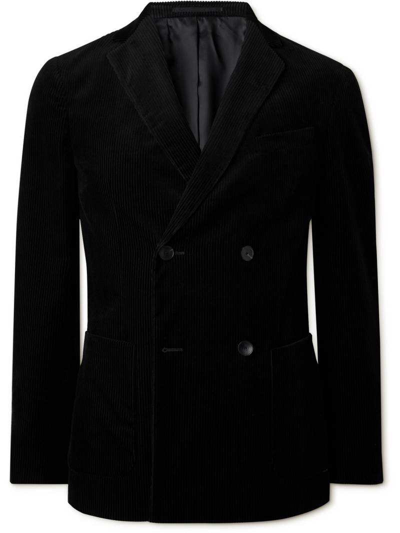 Mr P. - Double Breasted Cotton and Cashmere-Blend Corduroy Blazer - Men - Black - 46 von Mr P.